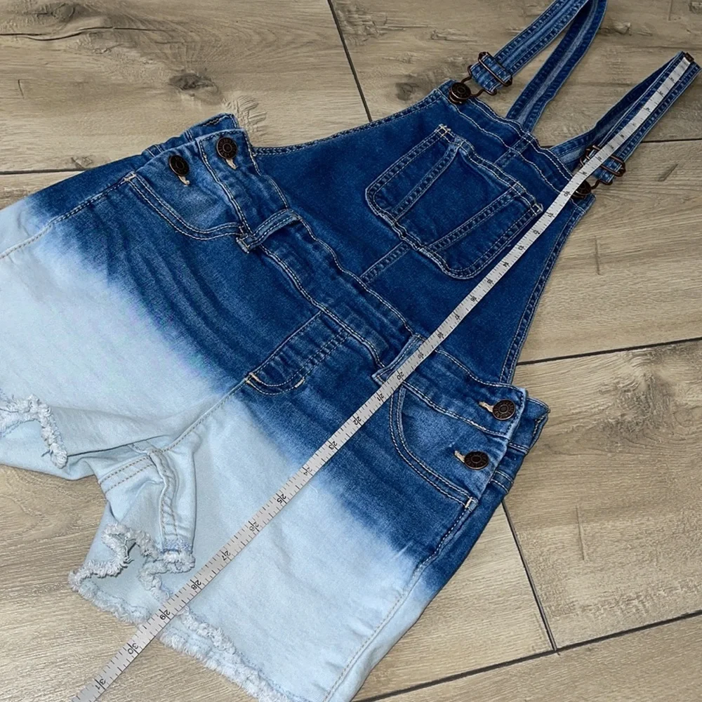 Justice Girl Jean Short Overalls Size 14